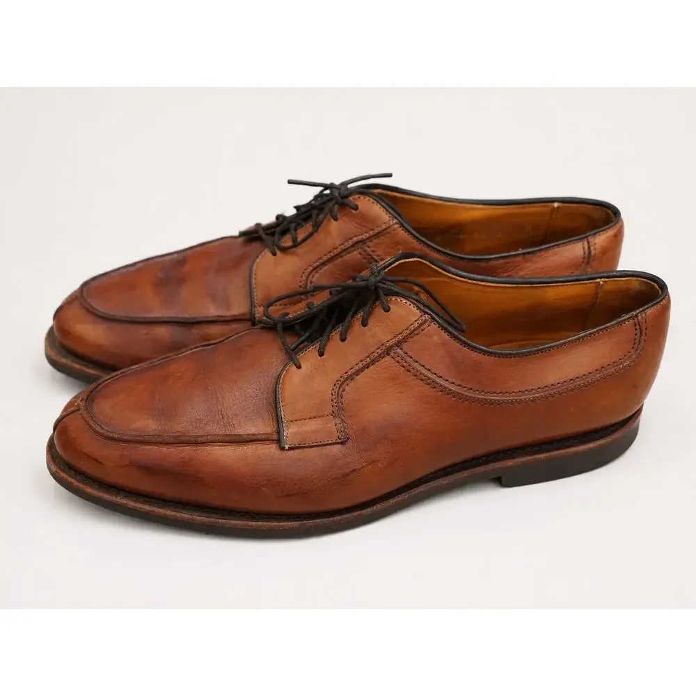Allen Edmonds Stockbridge Chili Leather Split Toe Derby SIZE 9.5 D 3754